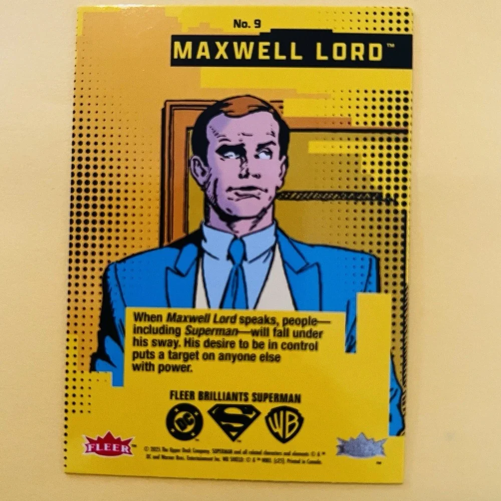 2025 Upper‎ Deck Fleer Brilliants Superman Maxwell Lord #9 Base DC